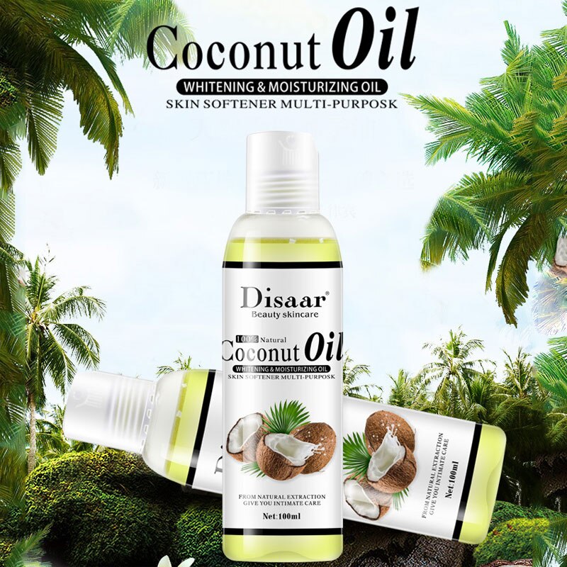 Disaar 100% Natural Organic Virgin Coconut Oil Body and Face Massage Best Skin Care Massage Relaxation Oil Control 100ml Product