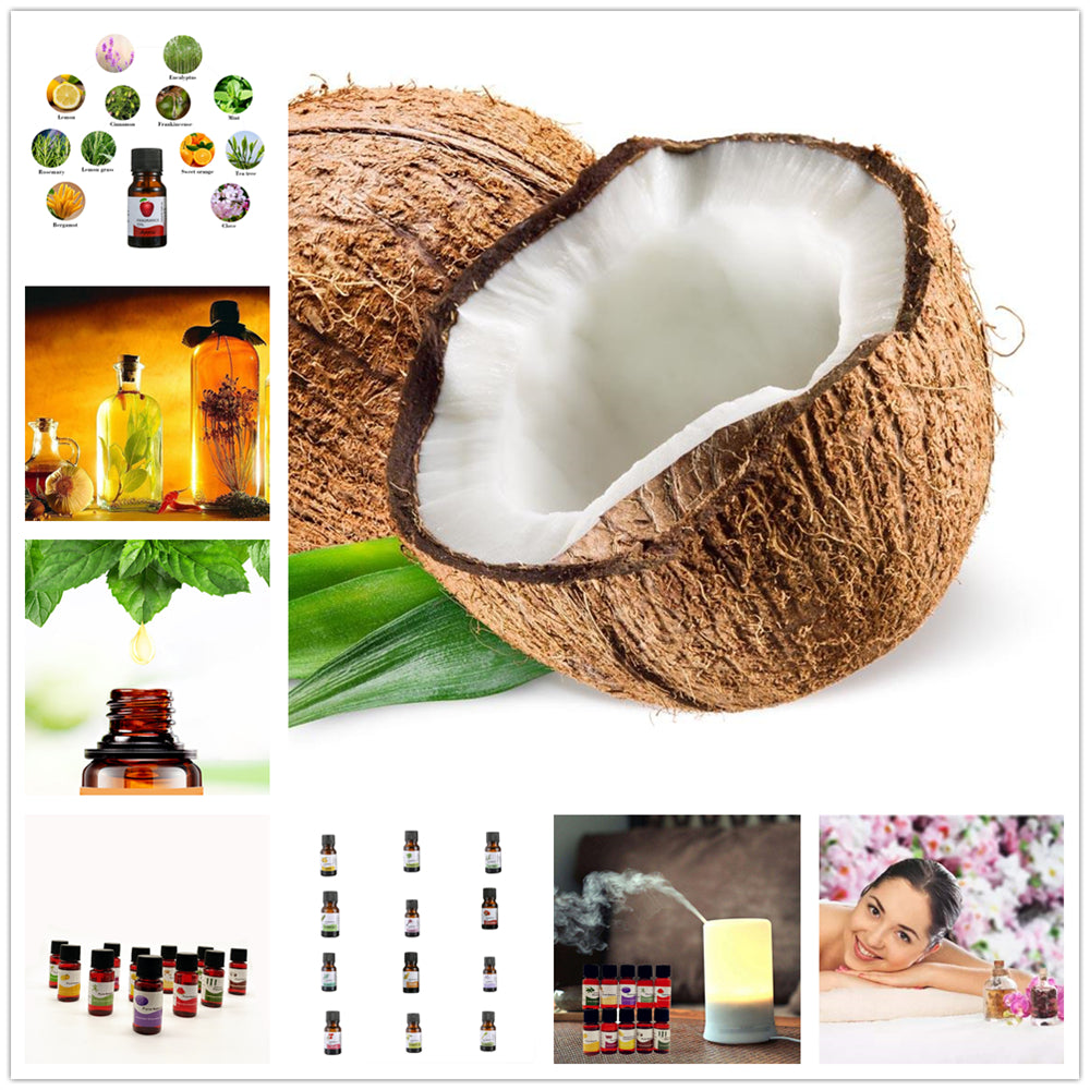 100% Pure Natural Essential Oils for Aromatherapy Diffusers Coconut Essential Oil for Relieve Stress Body Massage Relax TSLM2