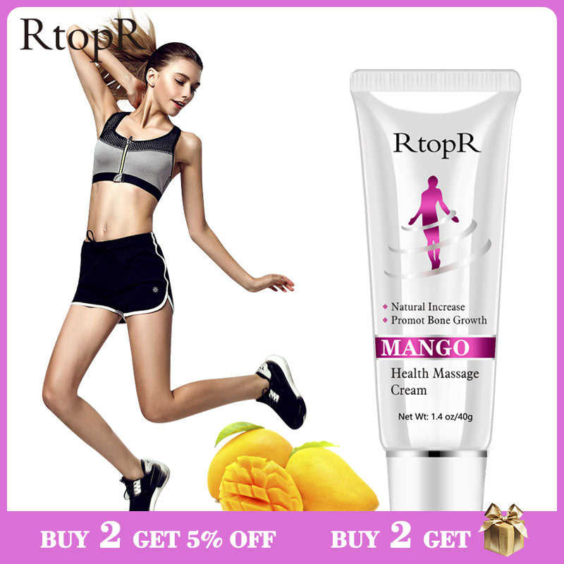 RtopR Mango Pure Natural Health Massage Increases Body Growth Higher Health Massage Cream Foot Care Products Promote Bone Growth