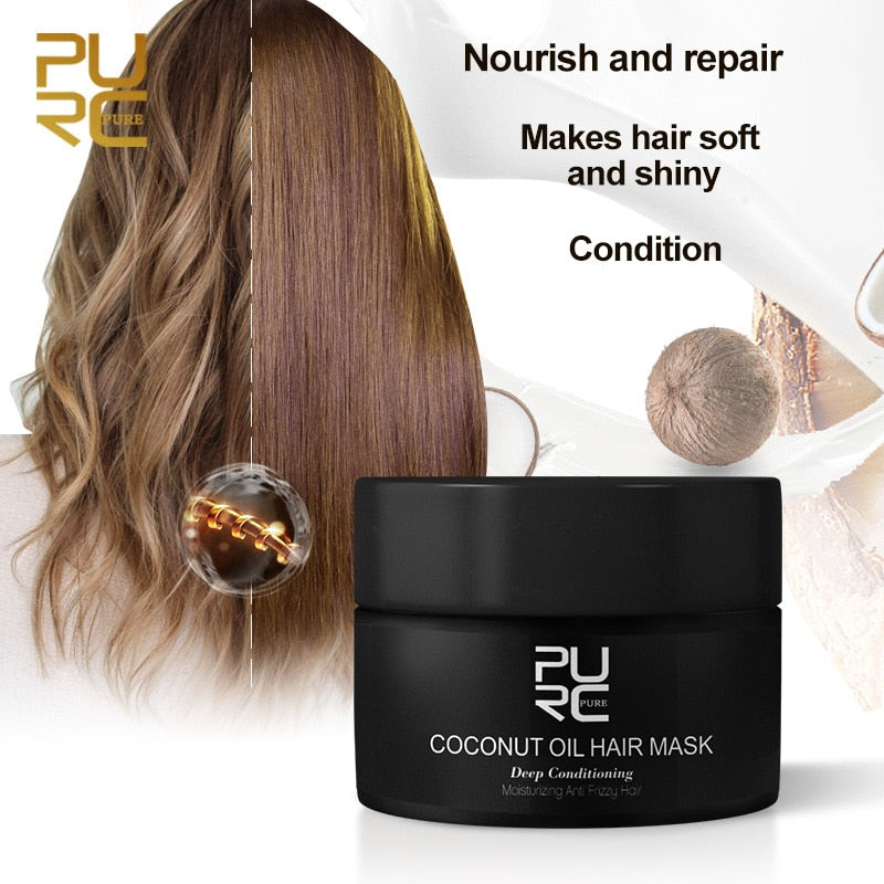 PURC Magical Coconut Oil Hair Treatment Mask Repairs Damage Hair Root Hair Tonic Keratin Restore Hair & Scalp Treatment TSLM1