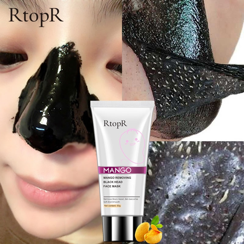 RtopR Mango Vitamin C Blackhead Acne Facial Treatment Exfoliating Mask Oil Control Whitening Cream Skin Care Products